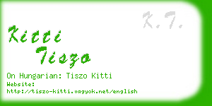 kitti tiszo business card